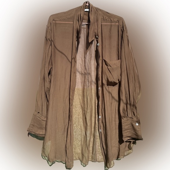 ZARA semi sheer shirt - Picture 3 of 14